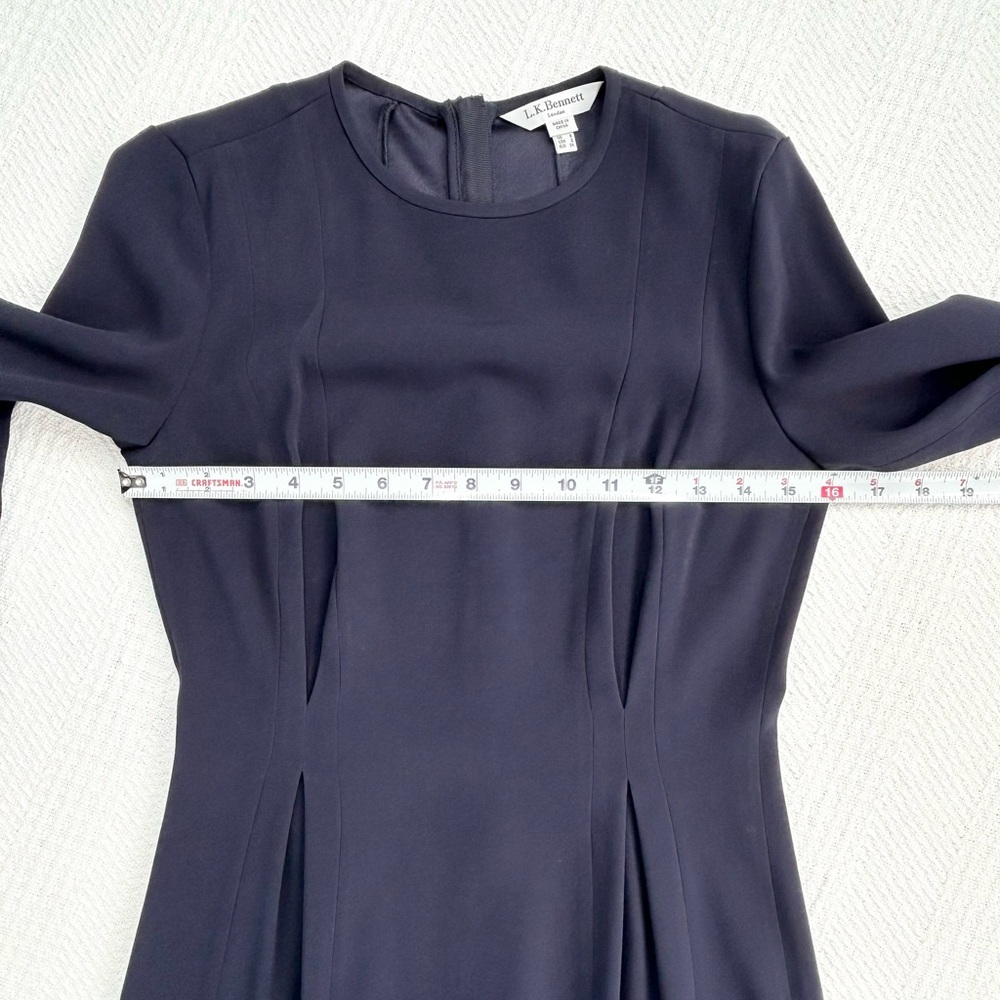 LK Bennett London Jessica Dress Sloane Blue (Navy) Size 2 - Picture 13 of 16